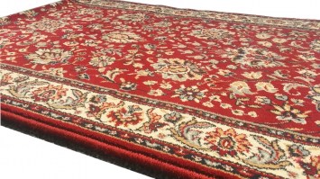 Passatoia design tessuta su telaio Jacquard - 374 Flower Rosso